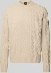 Boss Orange Regular fit gebreide pullover van pure scheerwol model 'KABLETO'