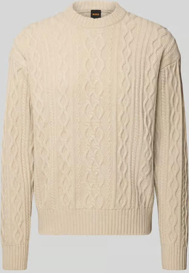 Boss Orange Regular fit gebreide pullover van pure scheerwol model 'KABLETO' - Foto 2