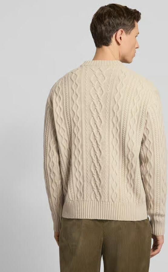 Boss Orange Regular fit gebreide pullover van pure scheerwol model 'KABLETO' - Foto 2