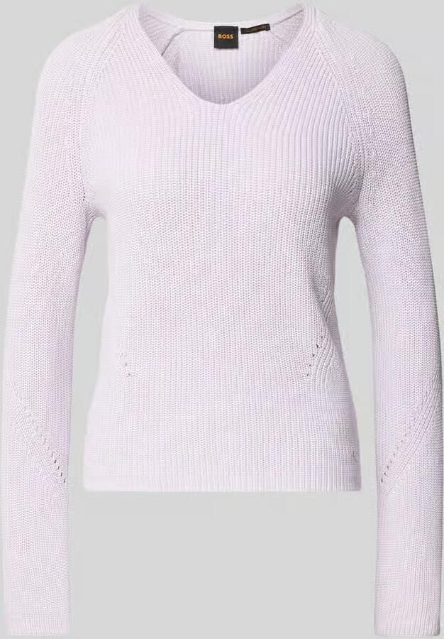 Boss Orange Regular fit gebreide pullover van puur katoen model 'C_FARDELLINA'