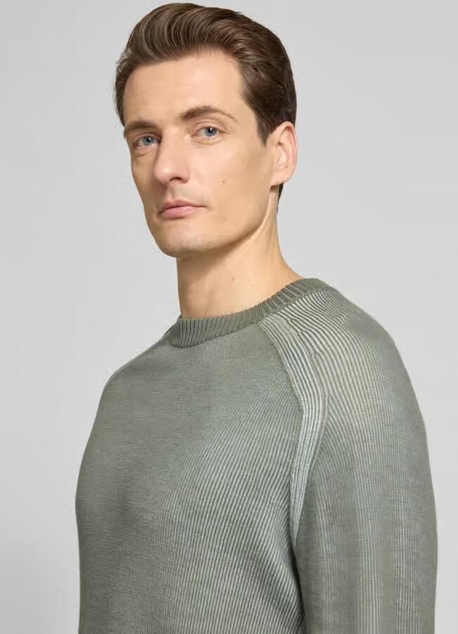 Boss Orange Regular fit gebreide pullover van scheerwolmix model 'AKAJER' - Foto 2