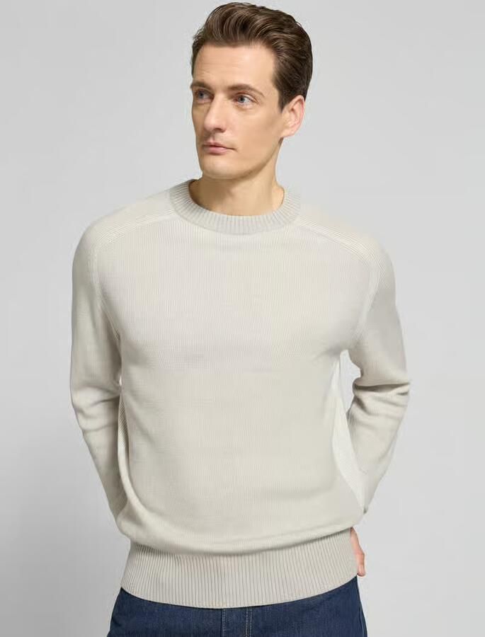 Boss Orange Regular fit gebreide pullover van scheerwolmix model 'AKAJER' - Foto 2