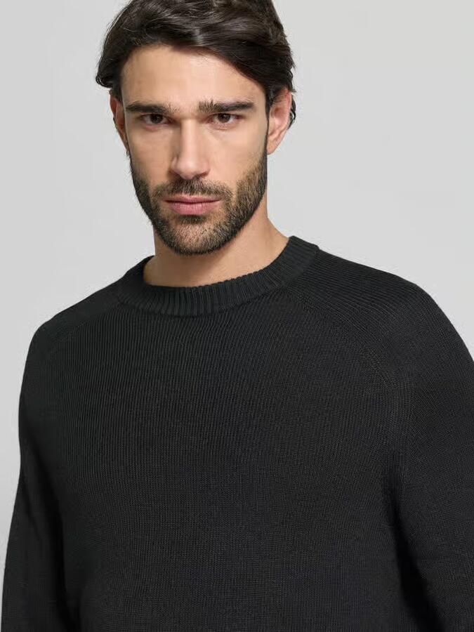 Boss Orange Regular fit gebreide pullover van scheerwolmix model 'AKAJER' - Foto 2