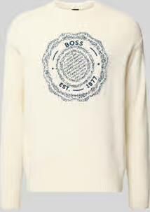 Boss Orange Regular fit gebreide pullover van wolmix model 'KERBERT'