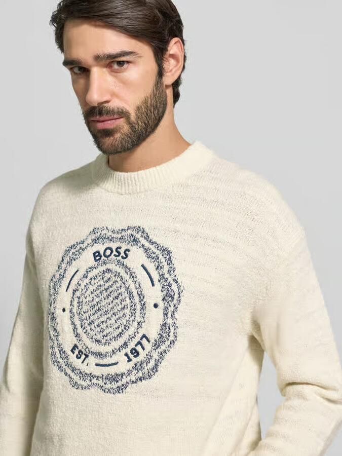 Boss Orange Regular fit gebreide pullover van wolmix model 'KERBERT' - Foto 2