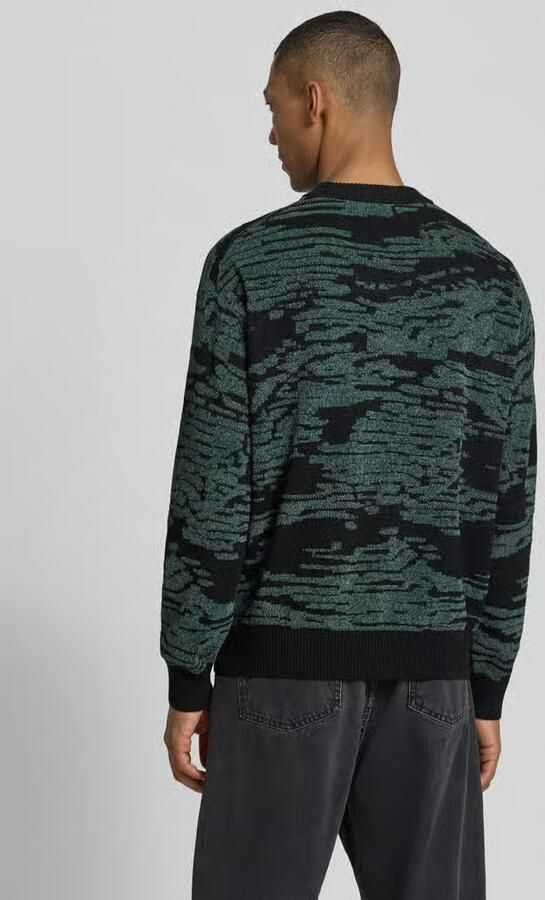 Boss Orange Regular Fit gebreide trui met grafisch jacquardpatroon model 'Andscape' - Foto 2