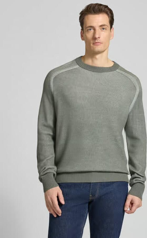 Boss Orange Regular fit gebreide pullover van scheerwolmix model 'AKAJER' - Foto 4