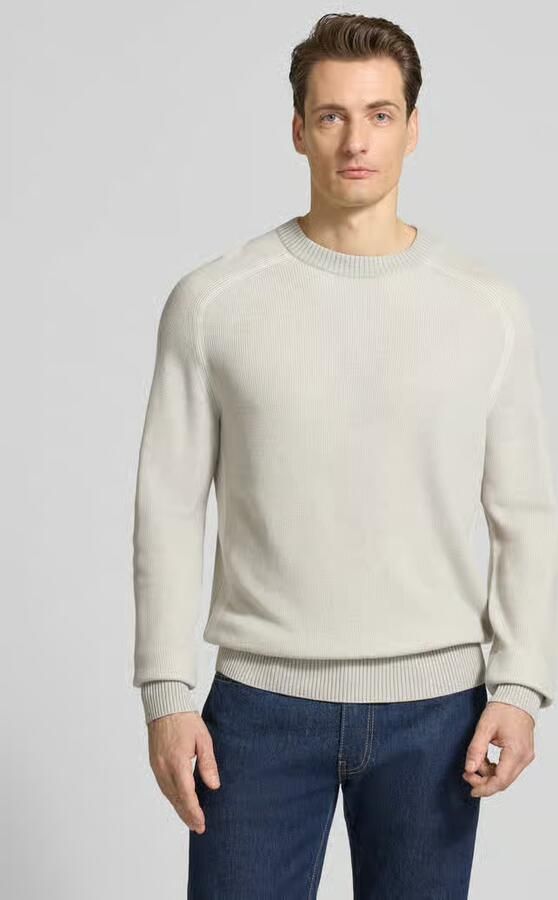 Boss Orange Regular fit gebreide pullover van scheerwolmix model 'AKAJER' - Foto 7