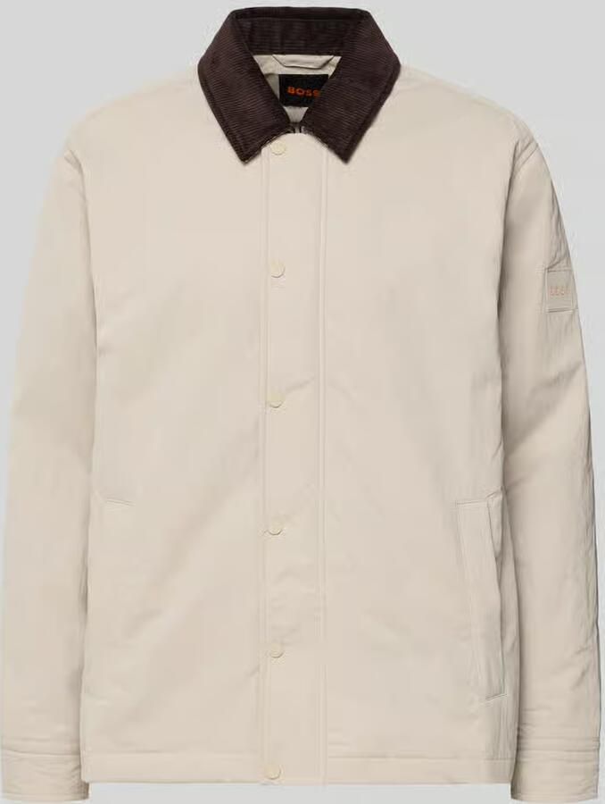 Boss Orange Regular fit Jack met corduroy kraag Model 'LEIDON-ZIP_M' - Foto 2