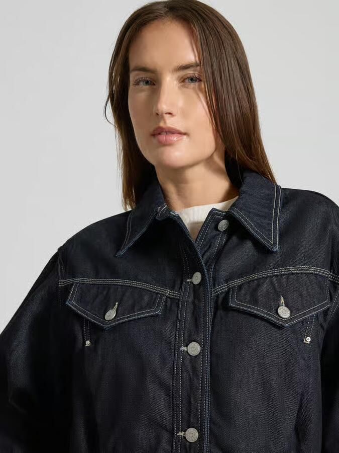 Boss Orange Regular fit jeansjack van een mix van katoen en lyocell model 'BOMBER TRUCKER 1.0' - Foto 2