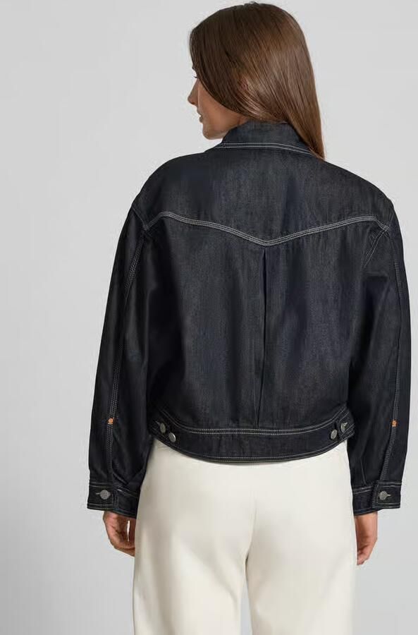 Boss Orange Regular fit jeansjack van een mix van katoen en lyocell model 'BOMBER TRUCKER 1.0'