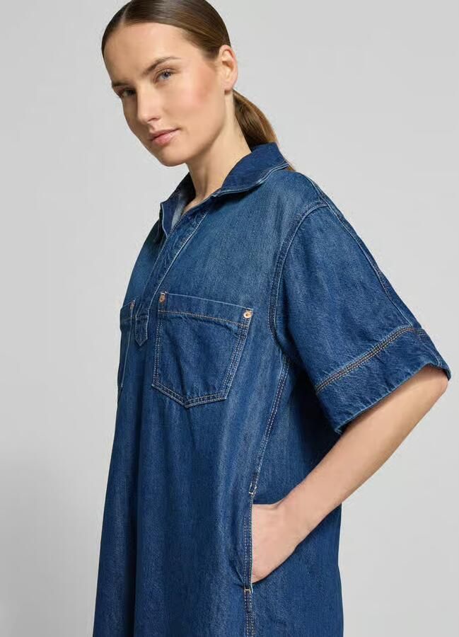 Boss Orange regular fit jeansjurk van mix van katoen met lyocell