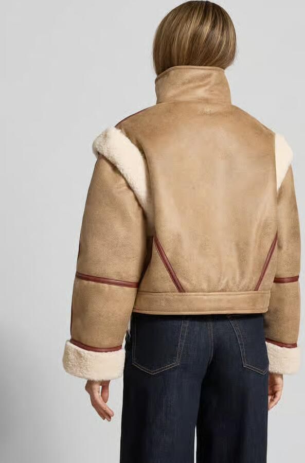 Boss Orange Regular fit kunstleren jack met afneembare platte kraag model 'CHEERLEA' - Foto 3