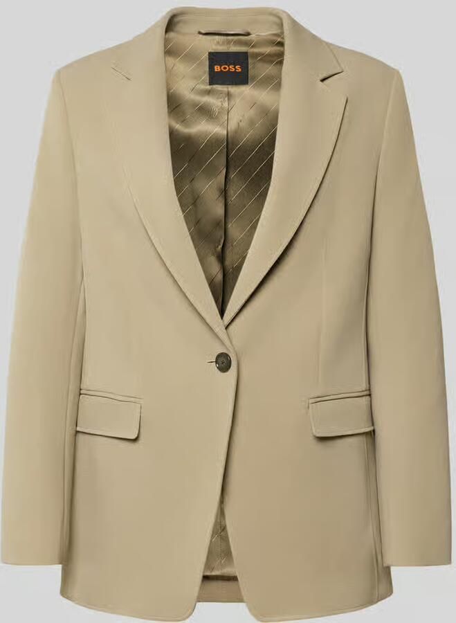 Boss Orange regular fit lange blazer met klepzakken model 'C_Jabla3'