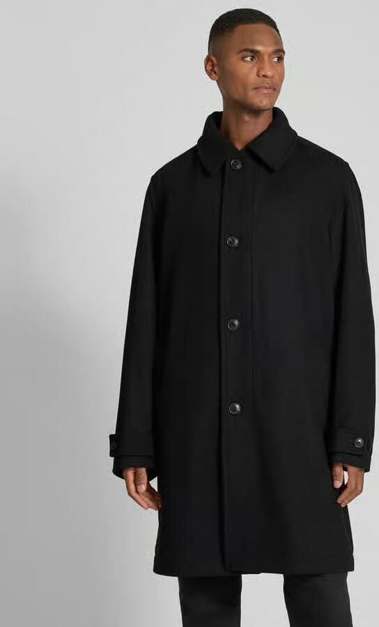 Boss Orange Regular fit lange wollen jas met platte kraag model 'OCOZIER' - Foto 2