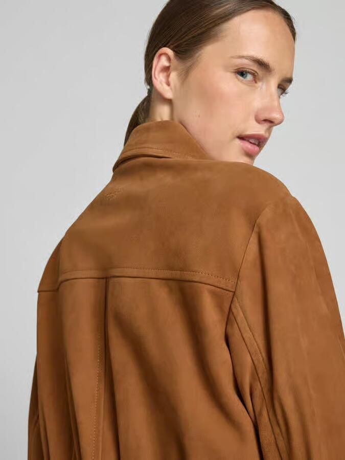 Boss Orange regular fit leren jack van echt geitenleer model 'C_SALISA 60