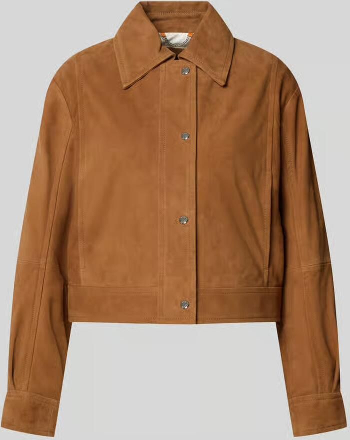Boss Orange regular fit leren jack van echt geitenleer model 'C_SALISA 60 - Foto 2