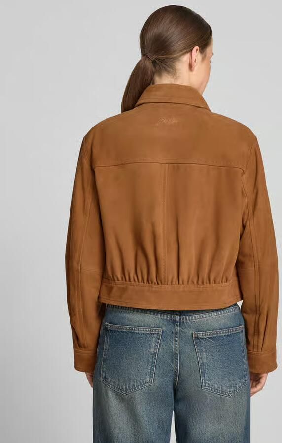 Boss Orange regular fit leren jack van echt geitenleer model 'C_SALISA 60 - Foto 2