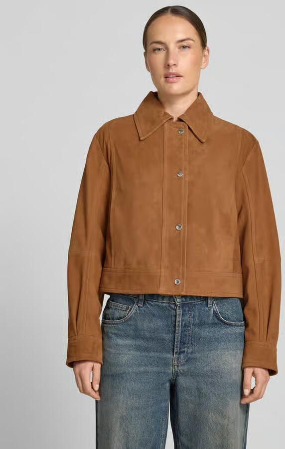 Boss Orange regular fit leren jack van echt geitenleer model 'C_SALISA 60 - Foto 3