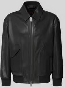 Boss Orange regular fit leren jack van echt geitenleer model 'JOSUAL'