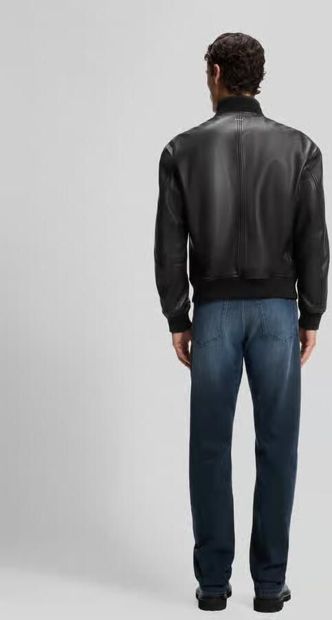 Boss Orange Regular fit leren jack van echt lamsleer model 'Jokans' - Foto 2