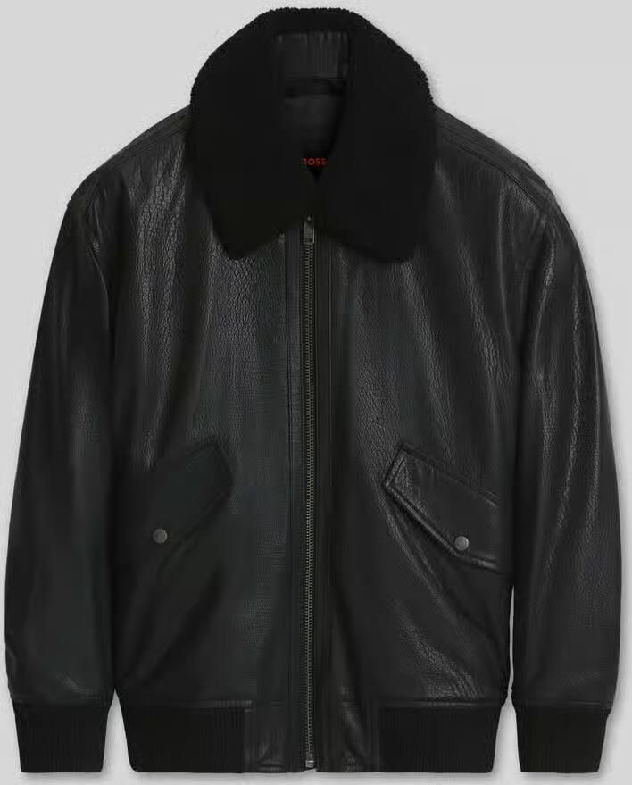 Boss Orange Regular Fit leren jack van puur buffelleer model 'Jopeak' - Foto 2