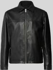 Boss Orange regular fit leren jack van puur schapenleer model 'JOBAN1'