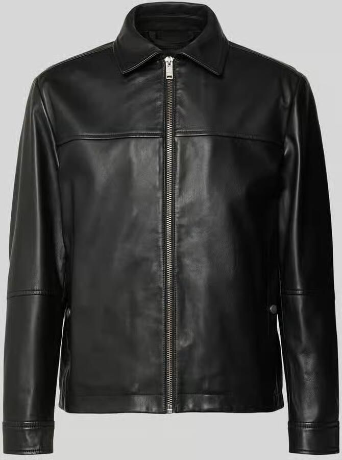 Boss Orange regular fit leren jack van puur schapenleer model 'JOBAN1' - Foto 2