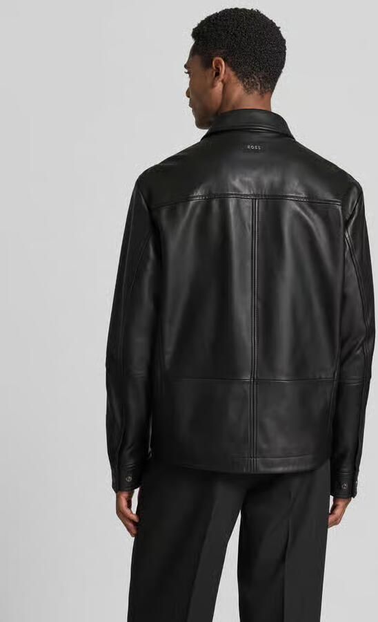 Boss Orange regular fit leren jack van puur schapenleer model 'JOBAN1' - Foto 2