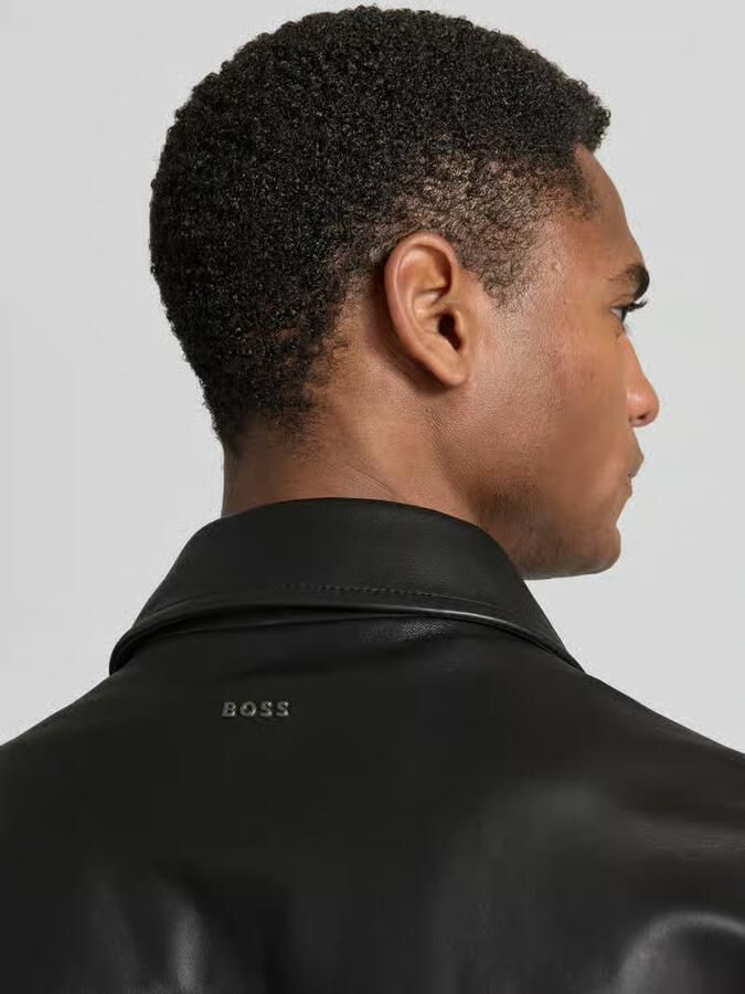Boss Orange regular fit leren jas model 'JOBAN'