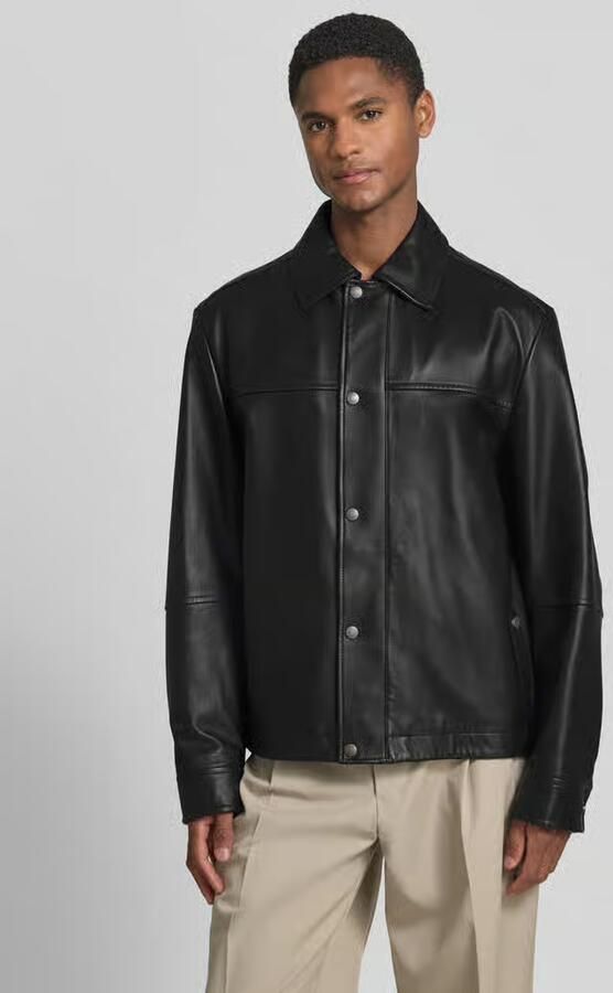 Boss Orange regular fit leren jas model 'JOBAN' - Foto 3
