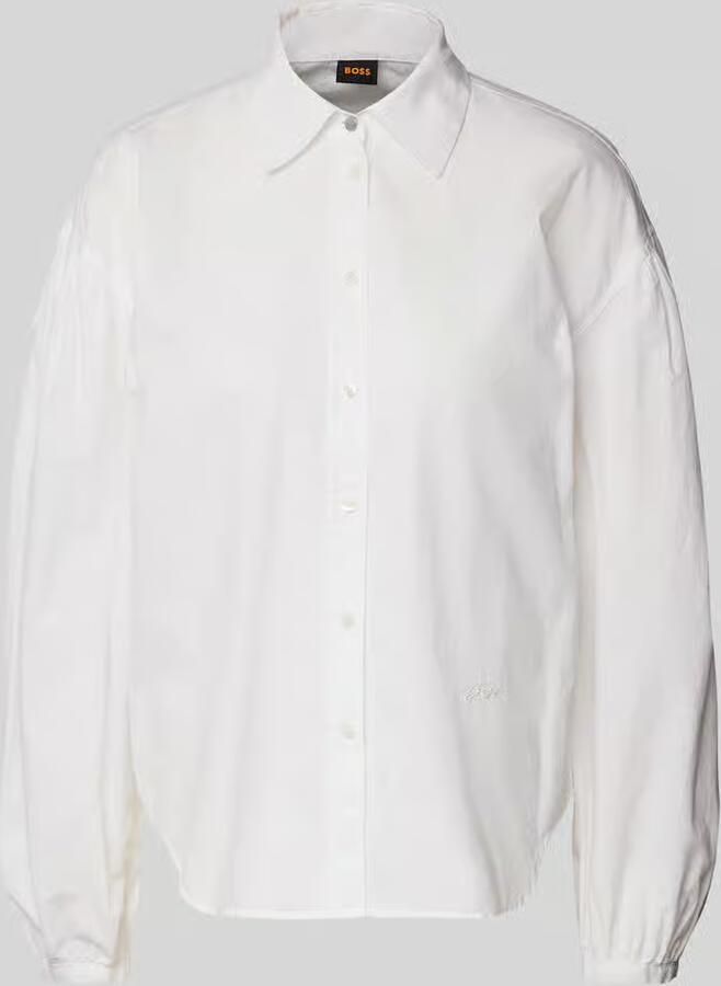 Boss Orange Klassieke blouse Barby Premium Damesmode met boss-logo op de borst