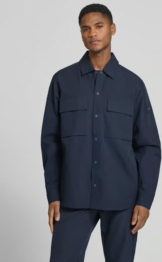 Boss Orange regular fit overhemdjack met seersucker-afwerking