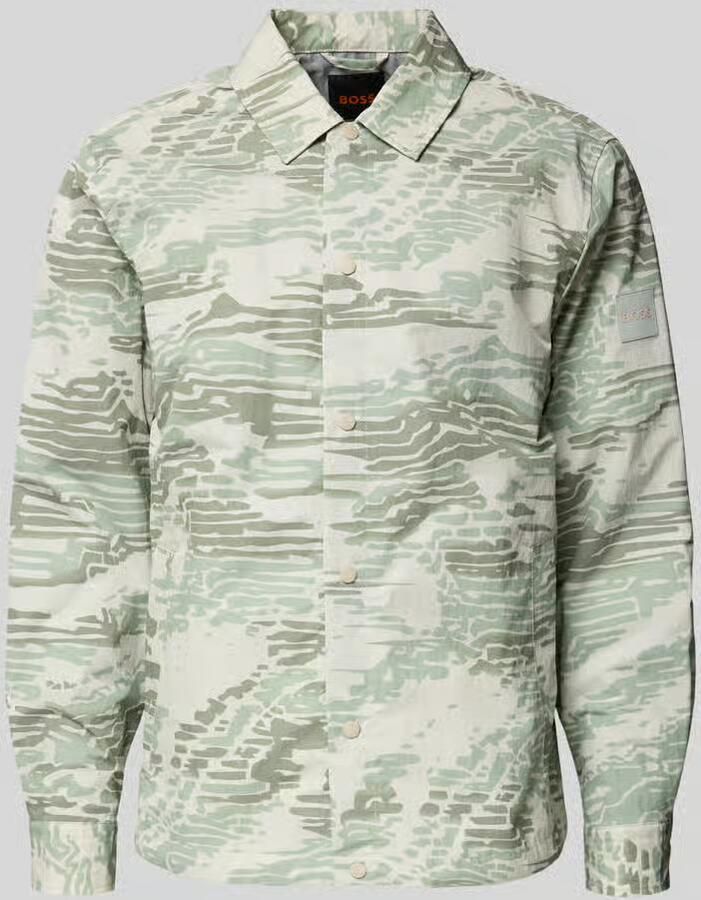 Boss Orange Regular fit overhemdjack met tunnelkoord in de romp model 'LELDON'