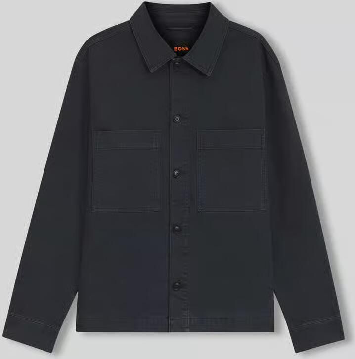 Boss Orange Regular fit overhemdjack van katoenmix