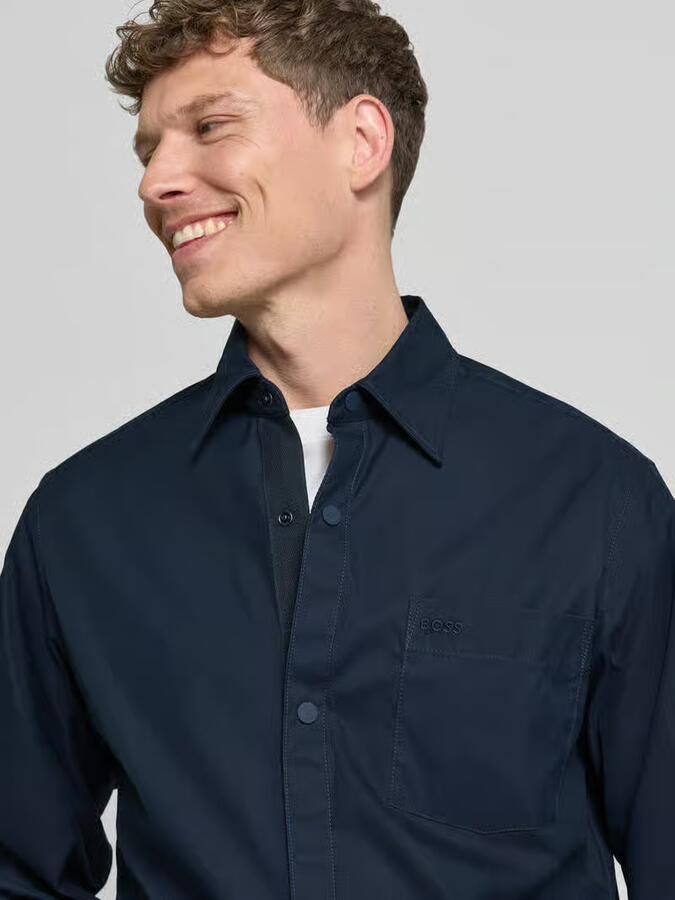Boss Orange regular fit overshirt van katoenmix model 'LOBEL_M'
