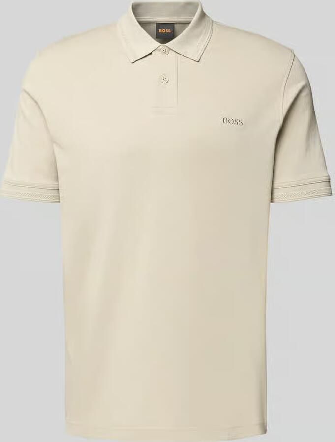 Boss Orange Regular fit poloshirt met labelstitching model 'Interlock' - Foto 7
