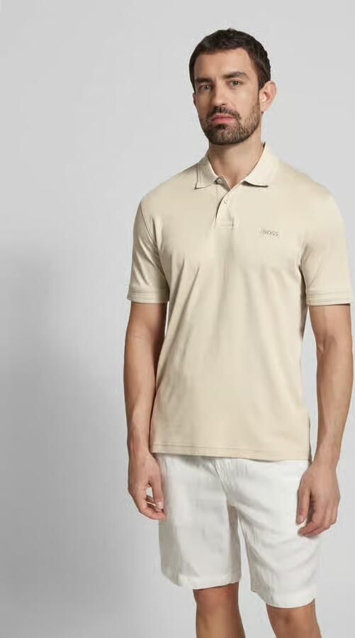 Boss Orange Regular fit poloshirt met labelstitching model 'Interlock' - Foto 10
