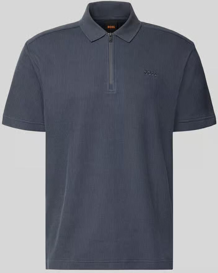 Boss Orange Regular fit poloshirt van 100% katoen model 'Pe_RibNylon'