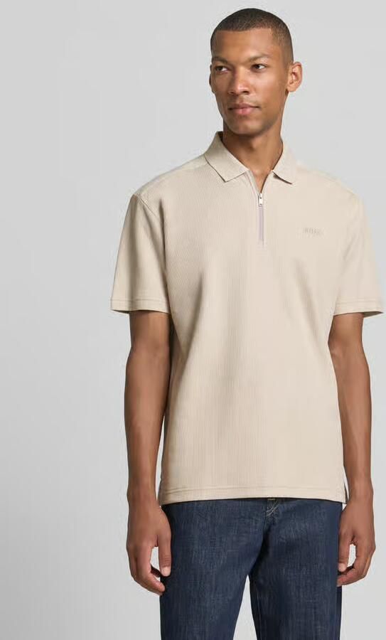 Boss Orange Regular fit poloshirt van 100% katoen model 'Pe_RibNylon' - Foto 3