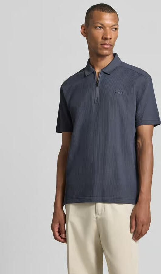 Boss Orange Regular fit poloshirt van 100% katoen model 'Pe_RibNylon' - Foto 3