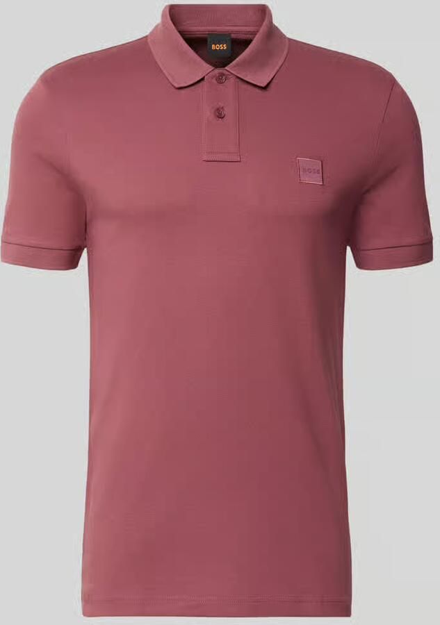 Boss Orange Regular fit poloshirt van katoenmix model 'Passenger'