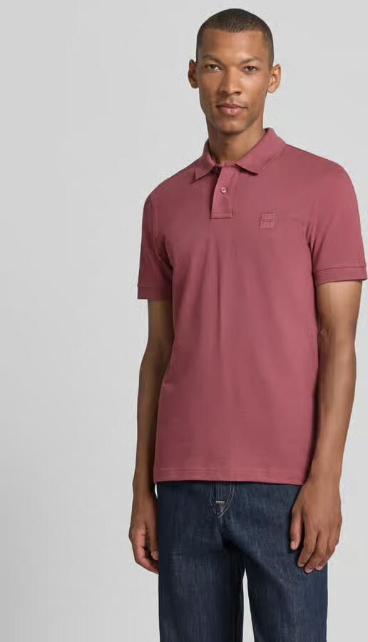 Boss Orange Regular fit poloshirt van katoenmix model 'Passenger' - Foto 4