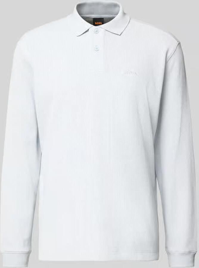 Boss Orange Regular fit poloshirt van katoenmix model 'PETEMPESTOLONG'