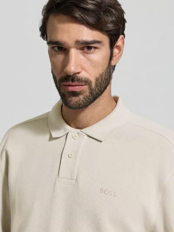 Boss Orange Regular fit poloshirt van katoenmix model 'PETEMPESTOLONG' - Foto 2