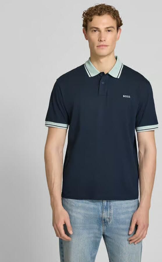 Boss Orange regular fit poloshirt van puur katoen model 'BLOCKS' - Foto 4