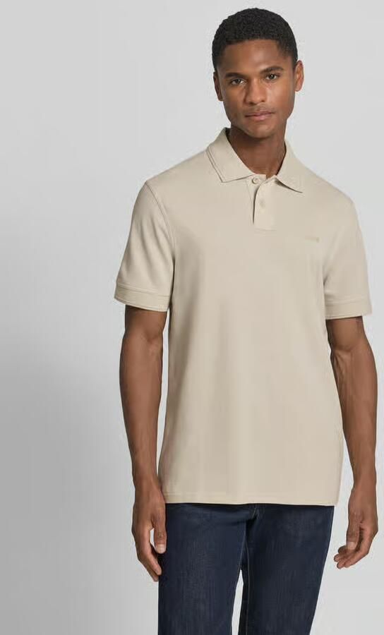 Boss Polo Shirt Korte Mouw Prime Cotton Pique Polo Shirt Light Beige - Foto 6