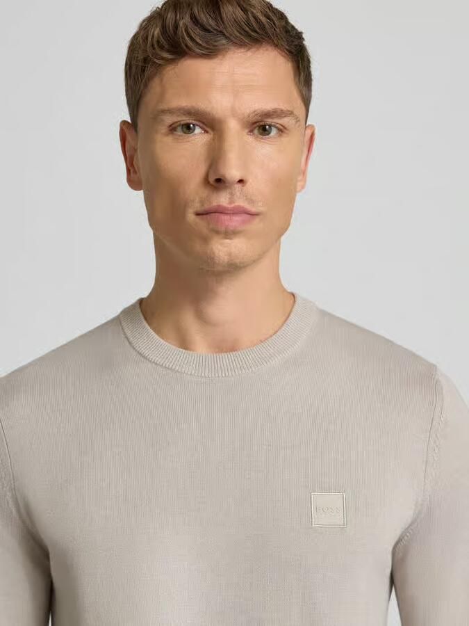 Boss Orange Regular fit pullover van een mix van katoen en kasjmier model 'KANOVANO' - Foto 2
