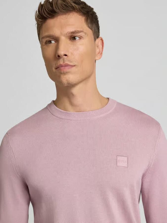Boss Orange Regular fit pullover van een mix van katoen en kasjmier model 'KANOVANO' - Foto 2