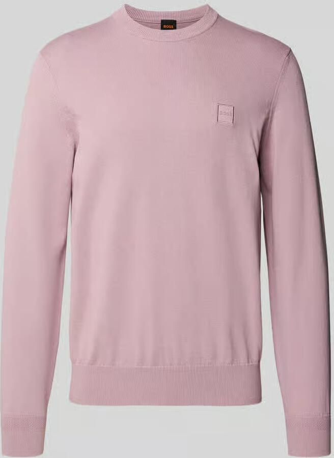 Boss Orange Regular fit pullover van een mix van katoen en kasjmier model 'KANOVANO'